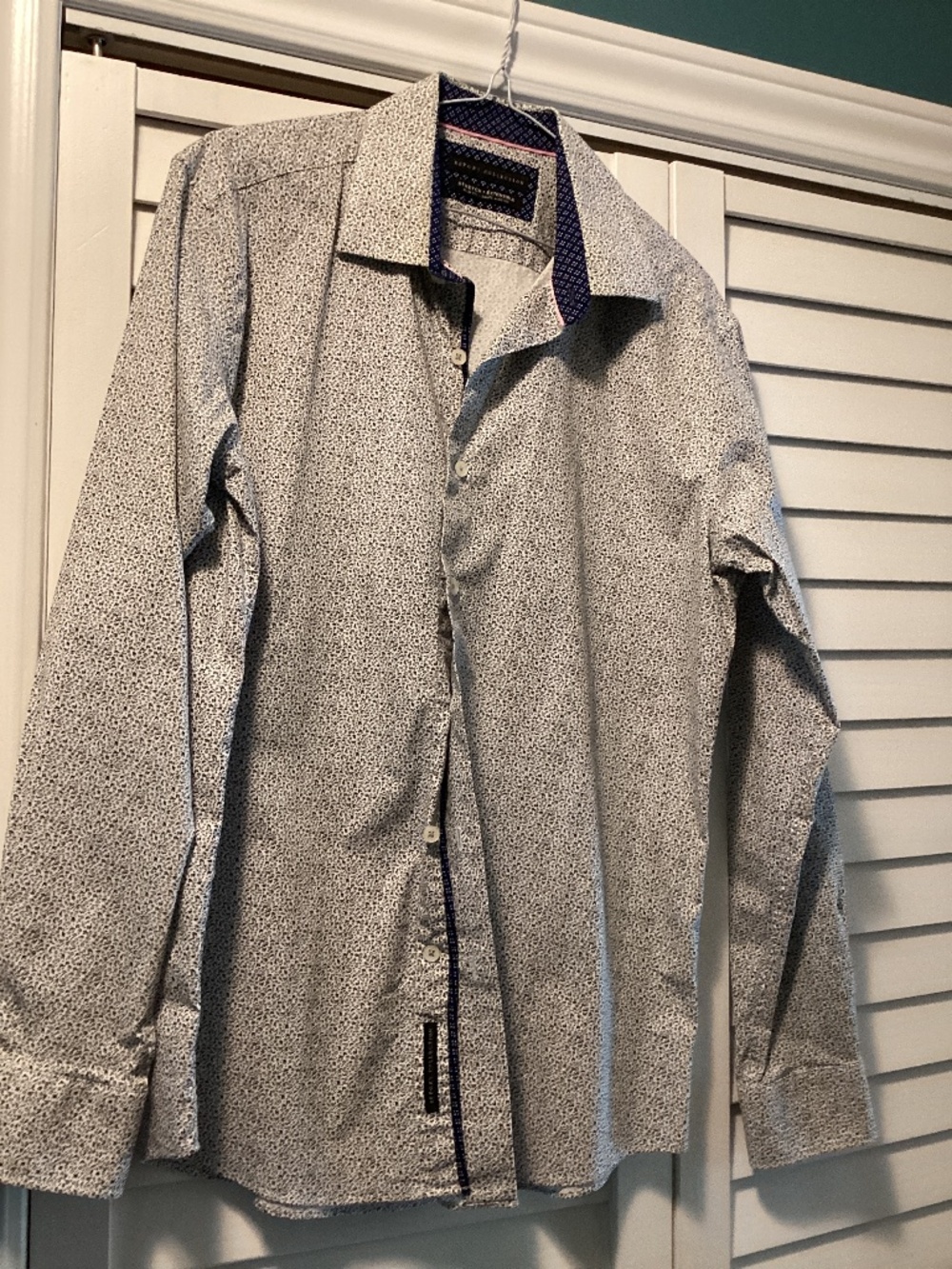 Report collection men’s blue print shirt